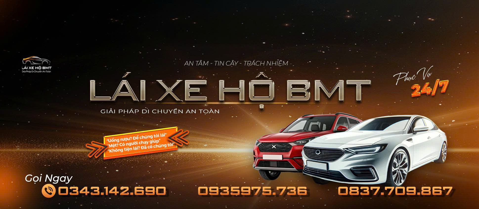 Lái Hộ BMT — Dịch vụ lái xe hộ Buôn Ma Thuột 24/7